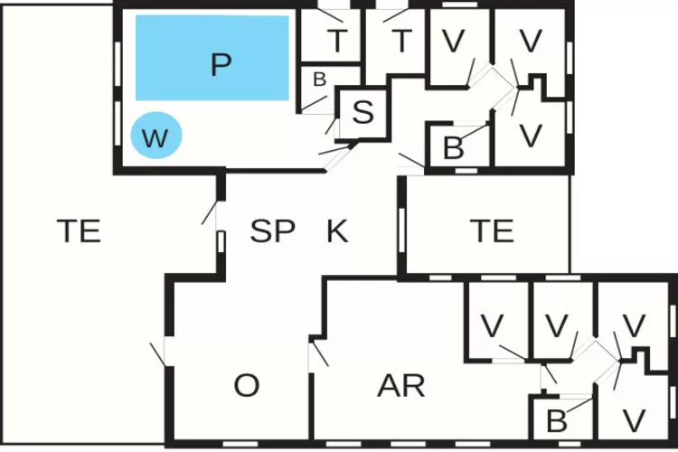 Maison de vacances pour 18 a Nørre Nebel-Plan