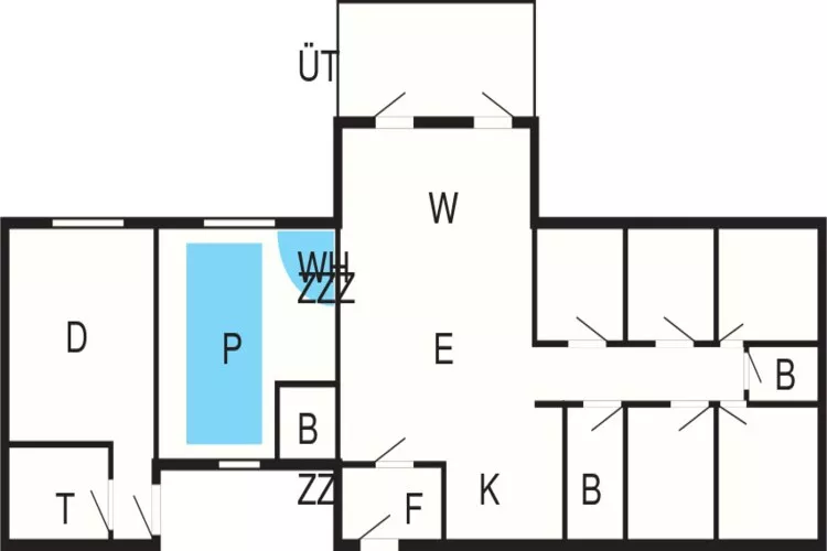 16 person holiday home in Rømø-Floor plan