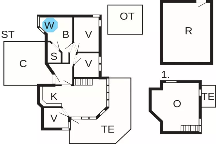 6 person holiday home in Ebeltoft-Floor plan