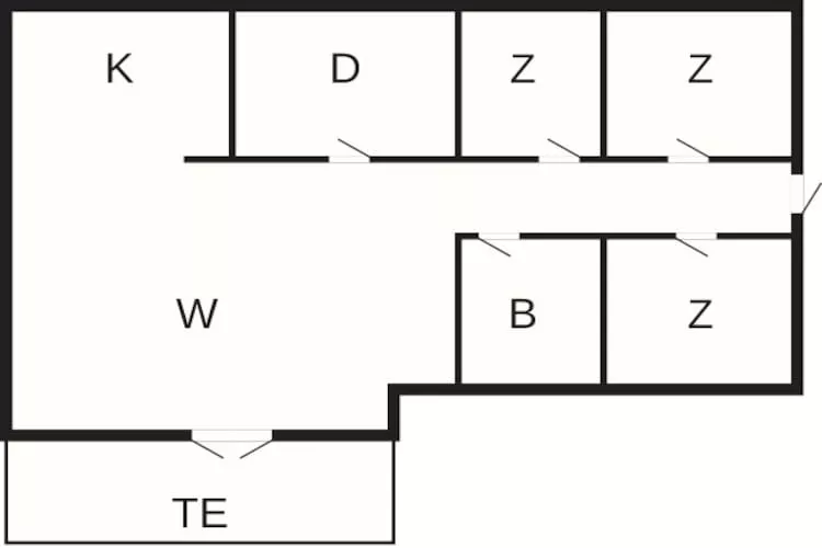 6 person holiday home in Fårvang-Floor plan