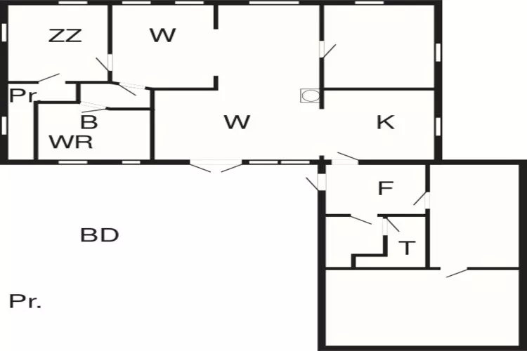 6 person holiday home in Broager-Floor plan