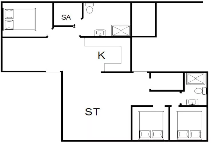 Maison de vacances pour 6 a Fanø-Plan