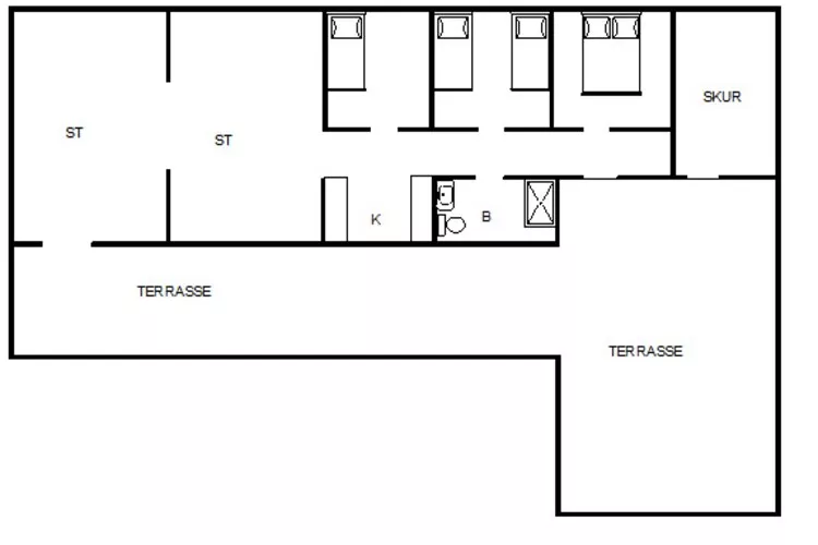 5 Personen Ferienhaus in Fanø-Grundriss