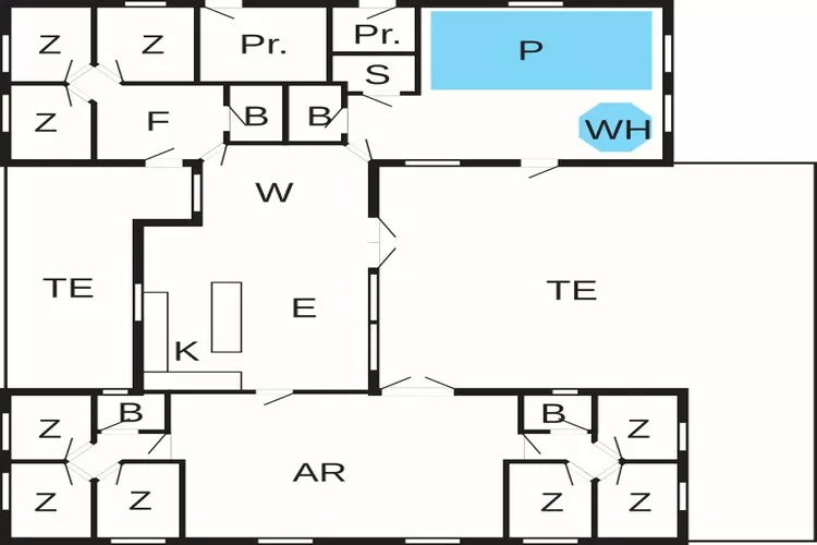 24 Personen Ferienhaus in Hasselberg-Grundriss