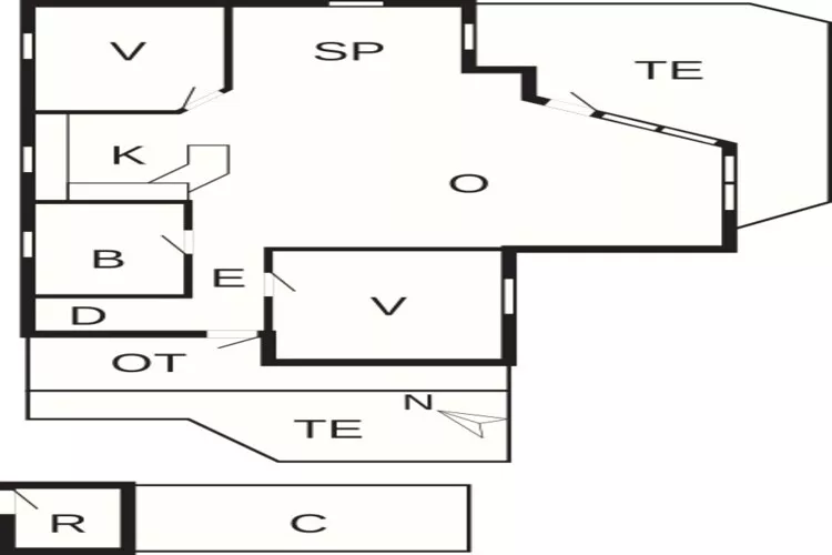 Maison de vacances pour 6 a Nakskov-Plan d'étage