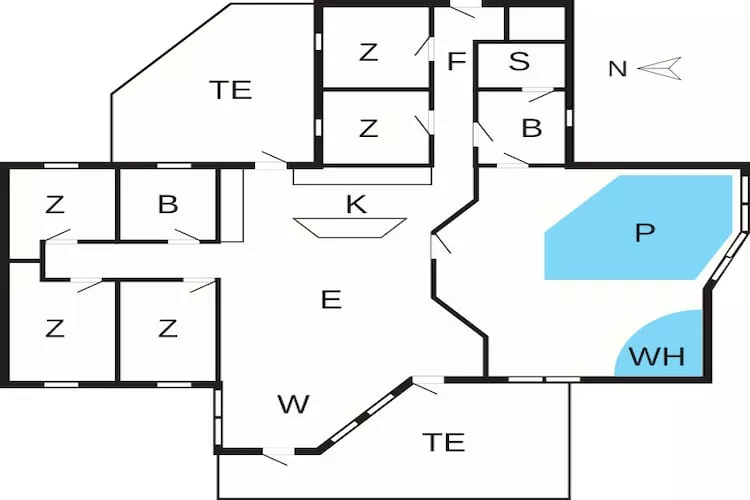 10 Personen Ferienhaus in Løkken-Grundriss