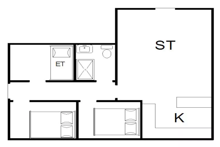 Refuge douillet a Houstrup-By Traum-Plan