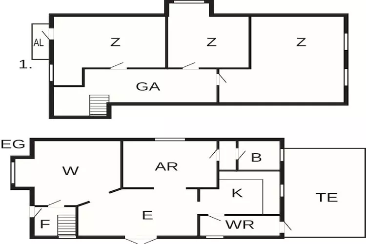 5 person holiday home in Holeby-Floor plan