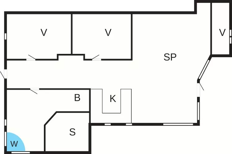 8 Personen Ferienhaus in Glesborg-Grundriss