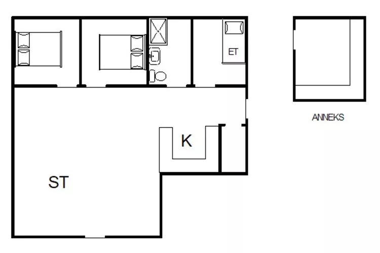 6 person holiday home in Nørre Nebel-Floor plan