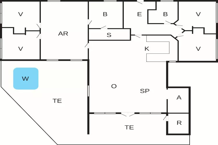 10 Personen Ferienhaus in Harboøre-Grundriss