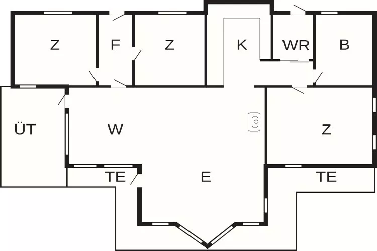 8 person holiday home in Væggerløse-Floor plan