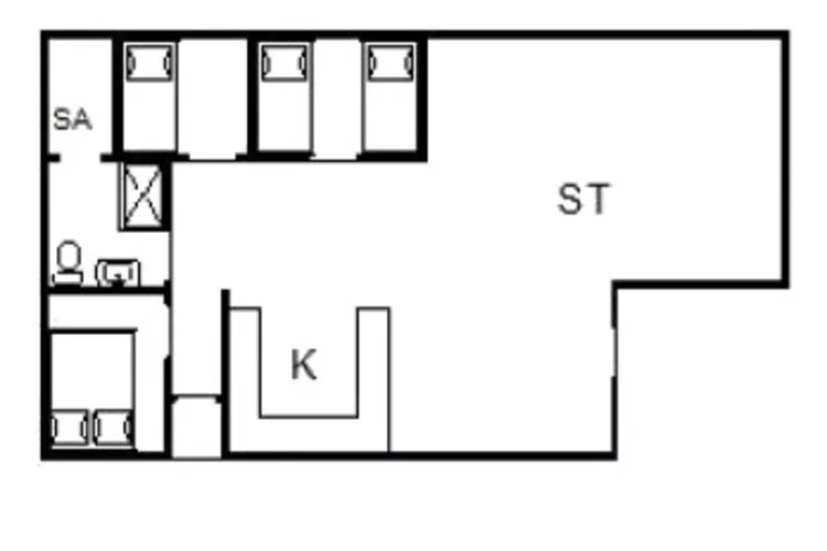 4 person holiday home in Nørre Nebel-Floor plan