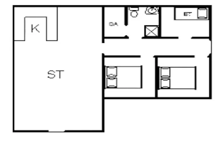 6 person holiday home in Hvide Sande-Floor plan