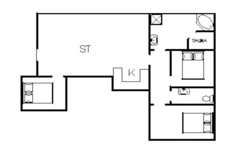 Maison de vacances pour 8 a Hvide Sande-Plan