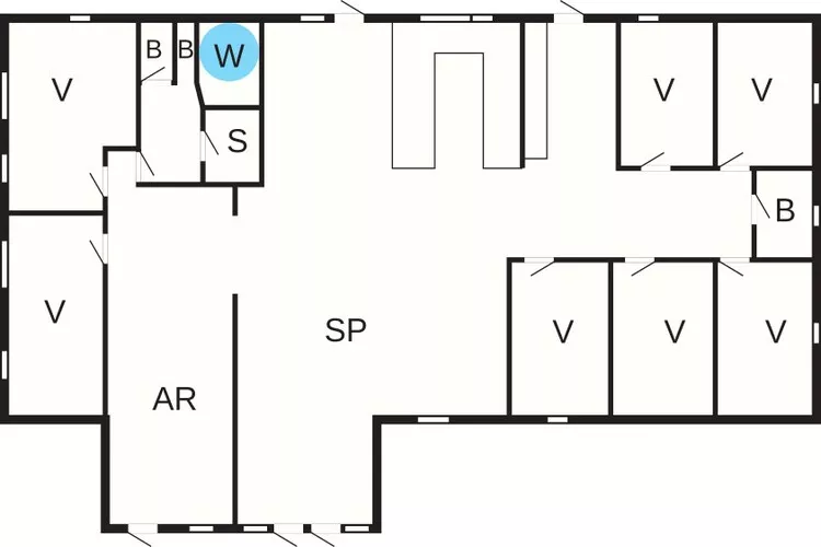 14 Personen Ferienhaus in Glesborg-Grundriss
