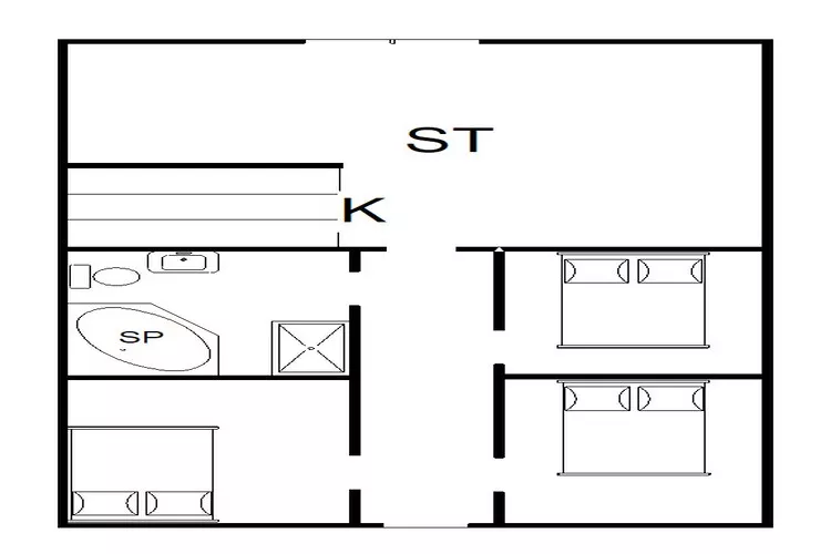 6 person holiday home in Hvide Sande-Floor plan