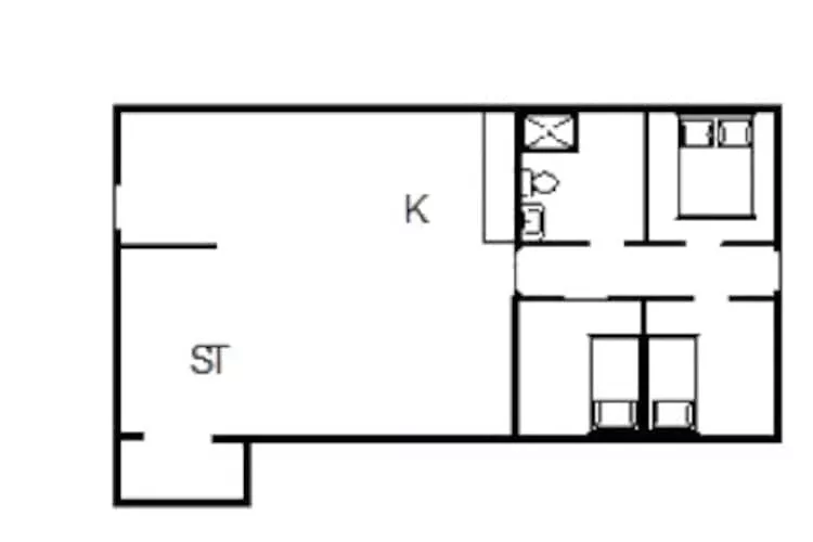 4 person holiday home in Hvide Sande-Floor plan