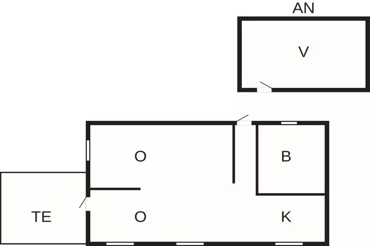 2 person holiday home in Otterup-Floor plan