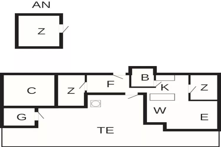 Maison de vacances pour 6 a Tisvildeleje-Plan d'étage