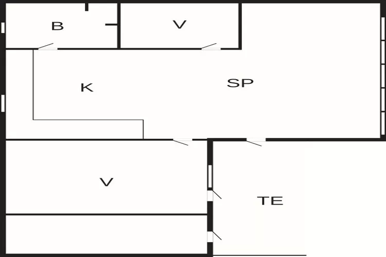 4 Personen Ferienhaus in Grenaa-Grundriss