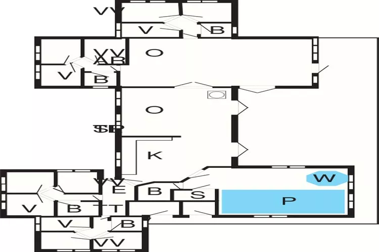 Maison de vacances pour 30 a Nørre Nebel-Plan