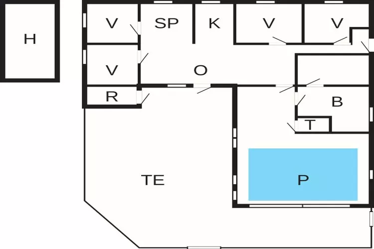 Luxury Cottage with Pool and Sauna-By Traum-Floor plan