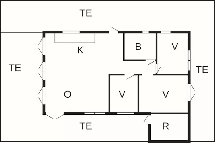 6 person holiday home in Idestrup-Floor plan