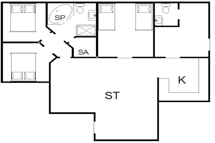 6 Personen Ferienhaus in Tarm-Grundriss