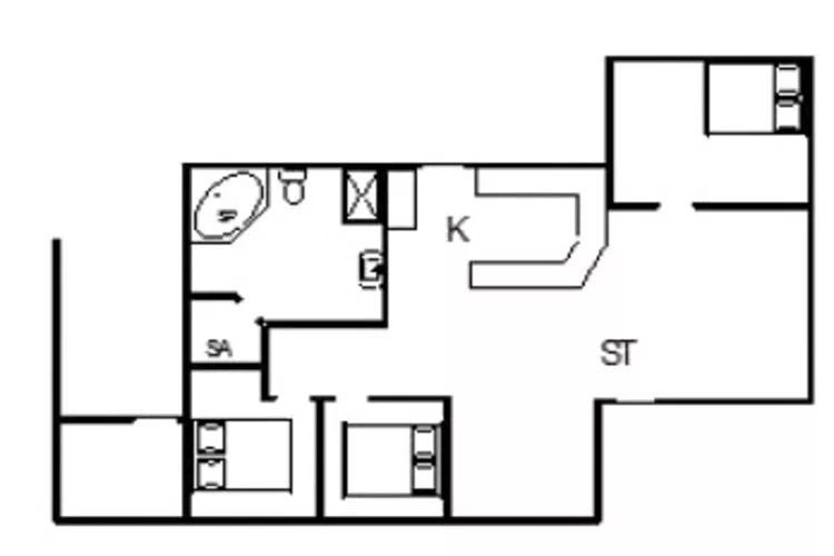 6 Personen Ferienhaus in Tarm-Grundriss