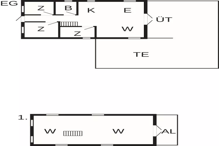 Maison de vacances pour 6 a Thyholm-Plan