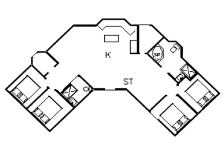 8 person holiday home in Tarm-Floor plan