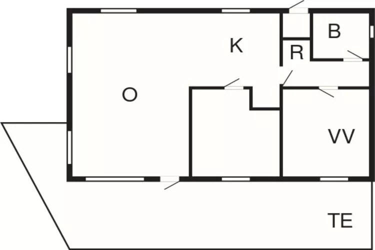 4 Personen Ferienhaus in Nexø-Grundriss