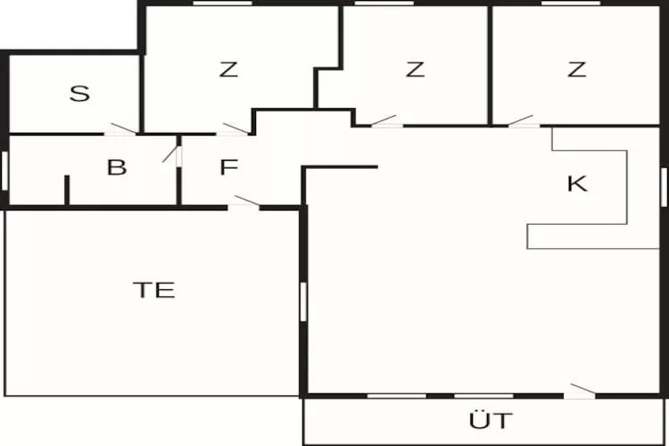 Maison de vacances pour 6 a Rømø-Plan