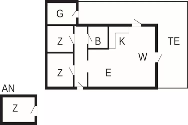 Moderne Cottage-Oase in Arrild-Grundriss