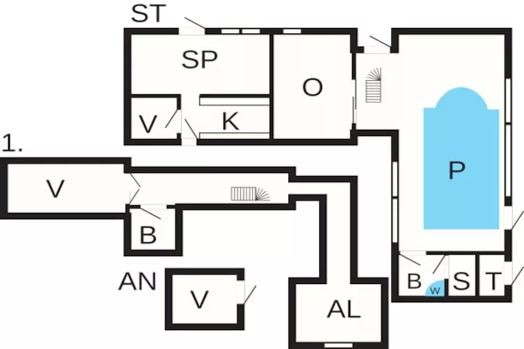 8 person holiday home in Hals-Floor plan