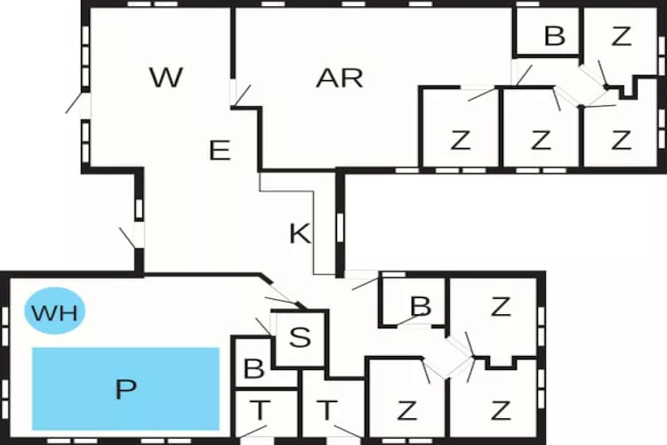 Maison de vacances pour 18 a Væggerløse-Plan