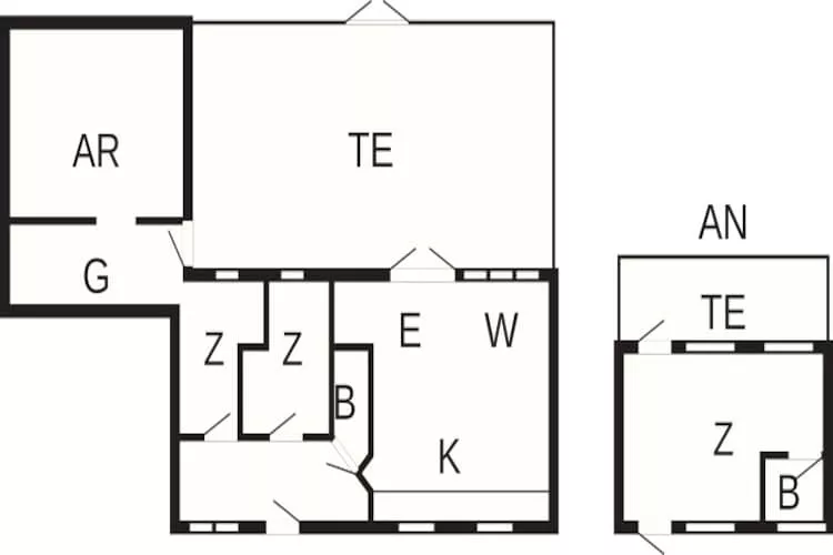 Maison de vacances pour 8 a Strøby-Plan