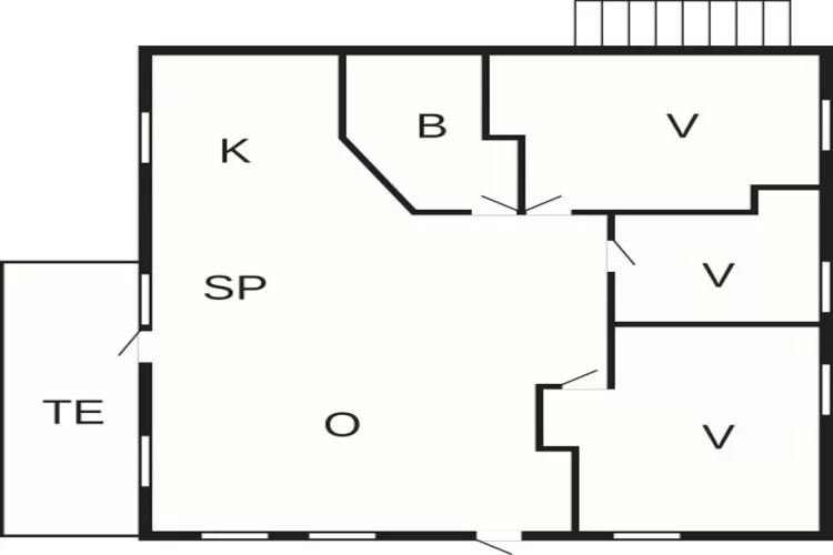 6 person holiday home in HOSTELAND-Floor plan