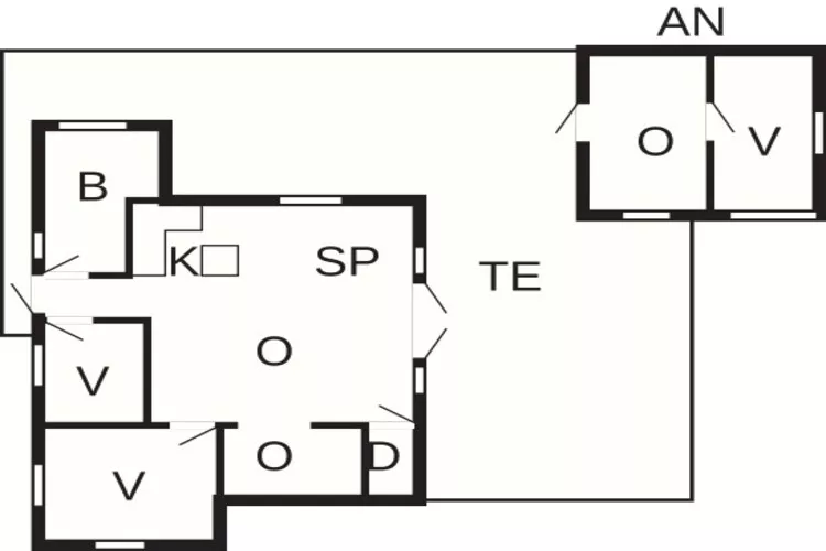 6 person holiday home in Jerup-Floor plan