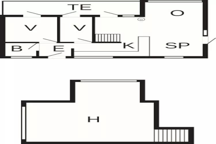 6 person holiday home in Roslev-Floor plan