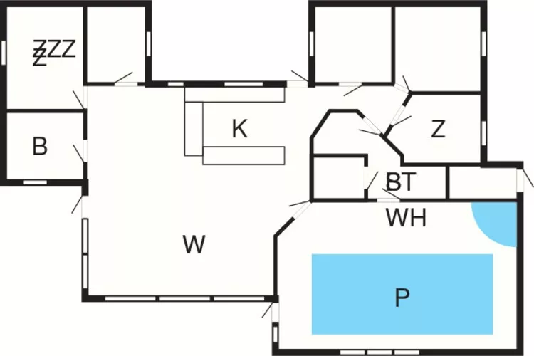 Maison de vacances pour 12 a Væggerløse-Plan