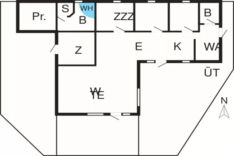 Maison de vacances pour 8 a Fjerritslev-Plan
