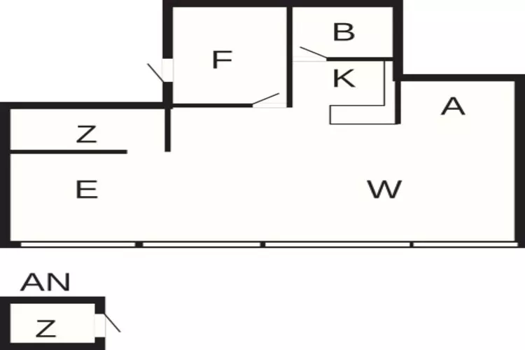 6 person holiday home in Ebeltoft-Floor plan