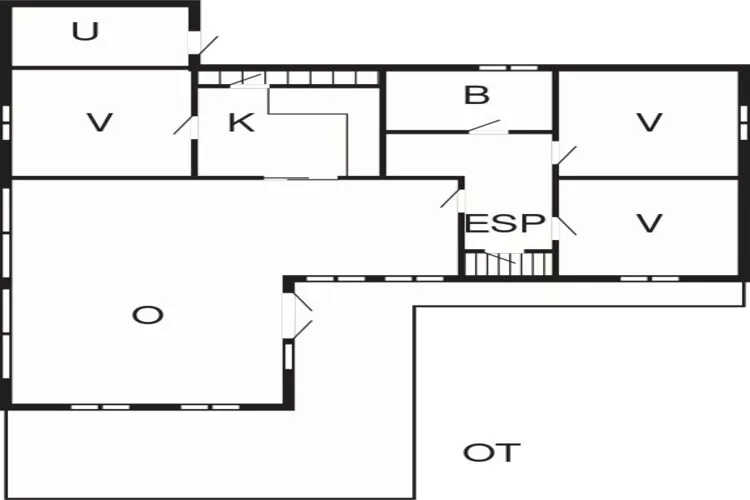Maison de vacances pour 6 a Hvide Sande-Plan