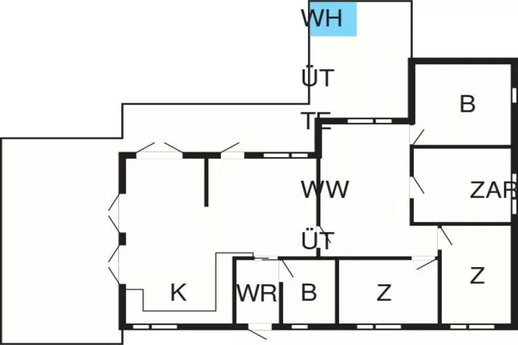 Maison de vacances pour 8 a Væggerløse-Plan