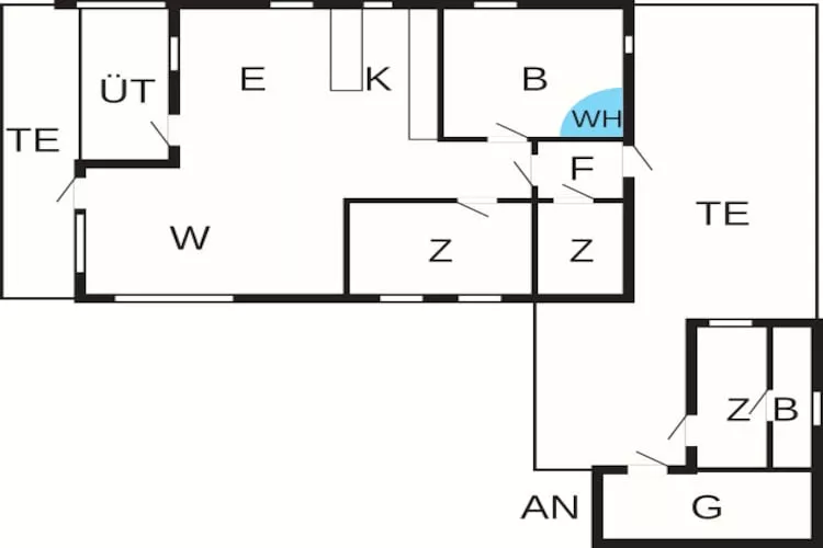 8 Personen Ferienhaus in Hals-Grundriss
