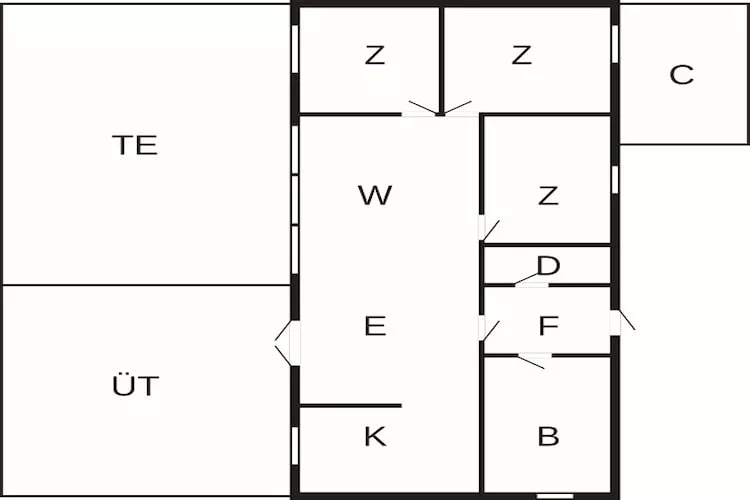 6 person holiday home in Hurup Thy-Floor plan