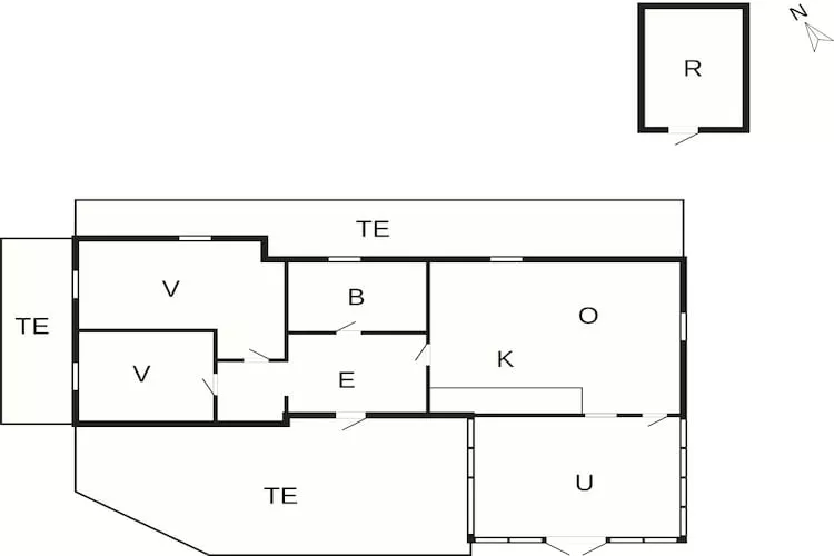 5 person holiday home in Glesborg-Floor plan