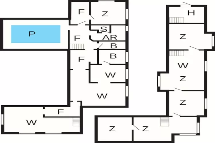Maison de vacances pour 15 a Hundslund-By Traum-Plan d'étage